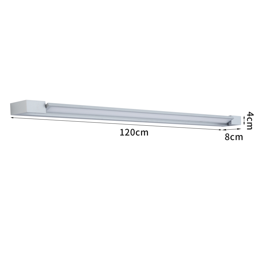 Brilagi - LED-spegelbelysning för badrum AQUA LINE LED/36W/230V 120 cm IP44 matt krom CRI 90