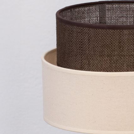 Brilagi - LED-bordslampa BOHO-STIL 1xE27/15W/230V krämvit/brun