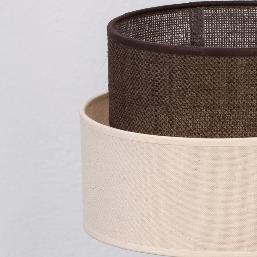 Brilagi - LED-bordslampa BOHO-STIL 1xE27/15W/230V krämvit/brun