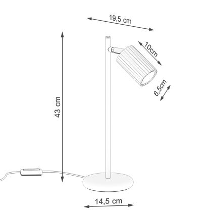 Brilagi - LED-bordslampa CRESTO 1xGU10/10W/230V krämfärgad