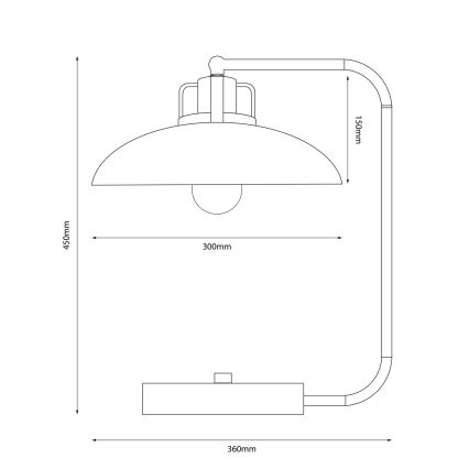 Brilagi - LED Bordslampa FLAMENGO 1xE27/60W/230V vit