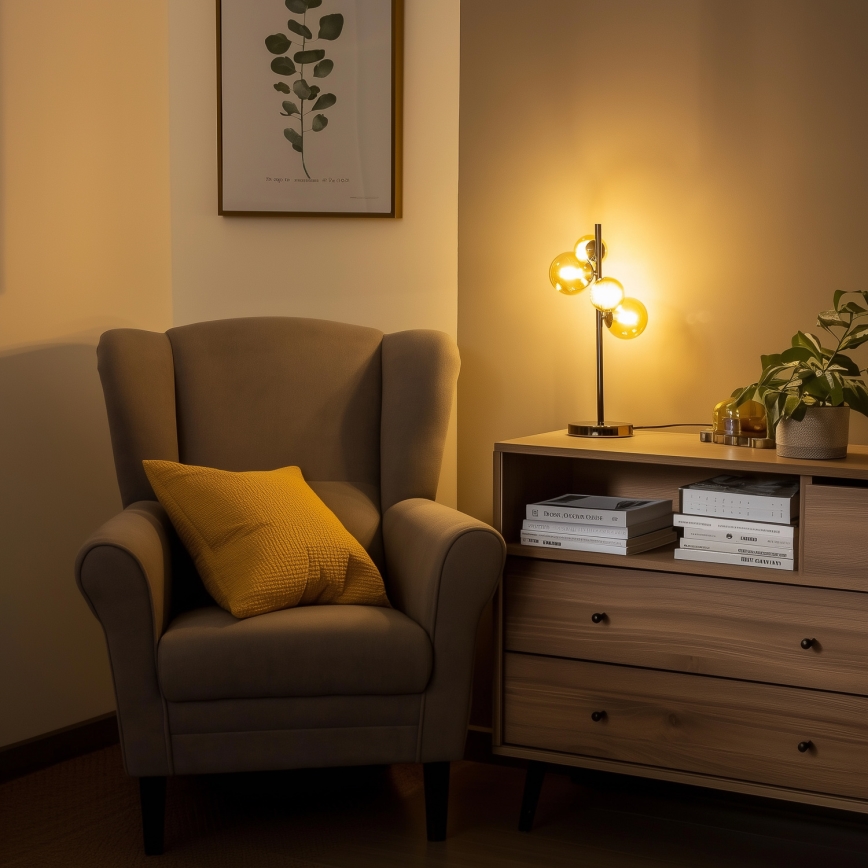 Brilagi - LED bordslampa MILLA 4xG9/3W/230V svart krom/guld