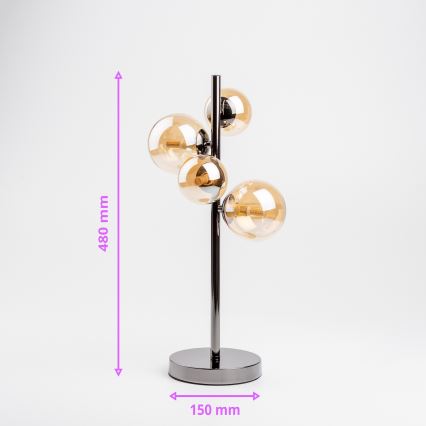 Brilagi - LED bordslampa MILLA 4xG9/3W/230V svart krom/guld