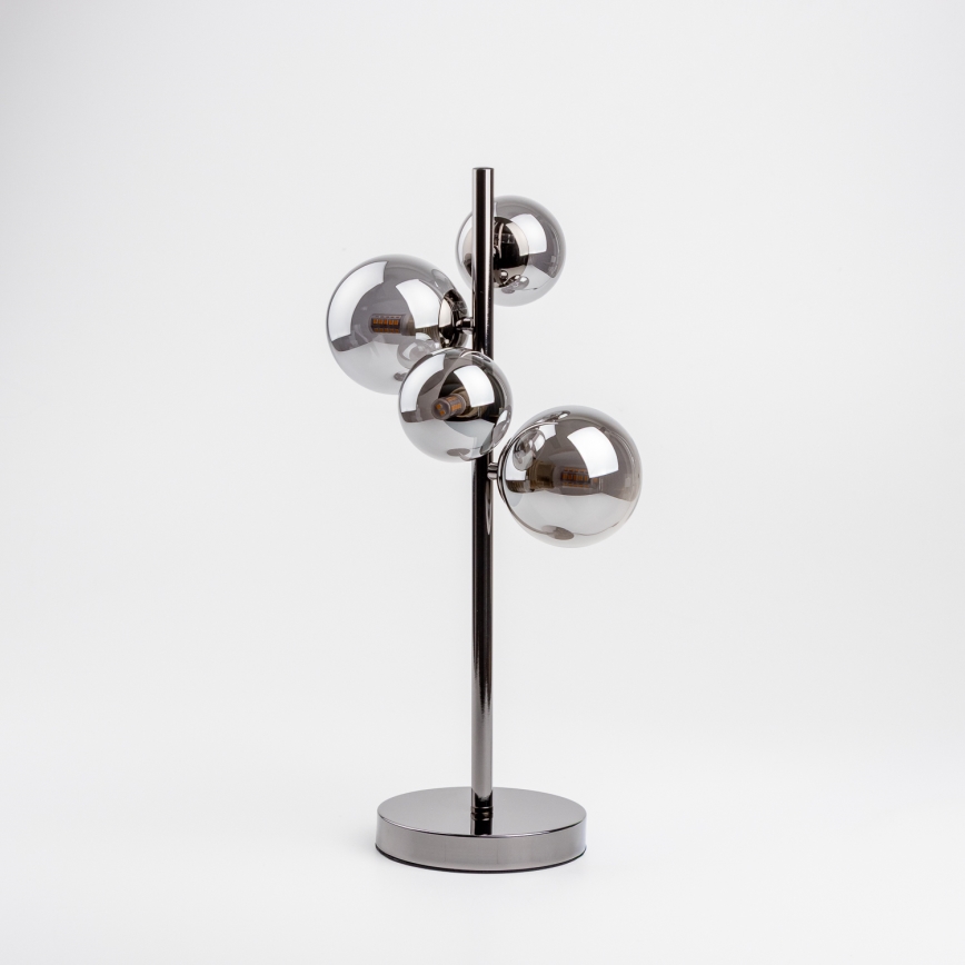 Brilagi - LED bordslampa MILLA 4xG9/3W/230V svart krom/rökfärgad