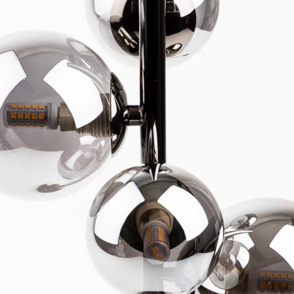 Brilagi - LED bordslampa MILLA 4xG9/3W/230V svart krom/rökfärgad