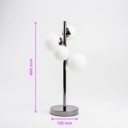 Brilagi - LED bordslampa MILLA 4xG9/3W/230V svart krom/vit