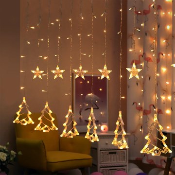 Brilagi - LED Christmas outdoor curtain 138xLED/8 funktioner 5m IP44 varm vit