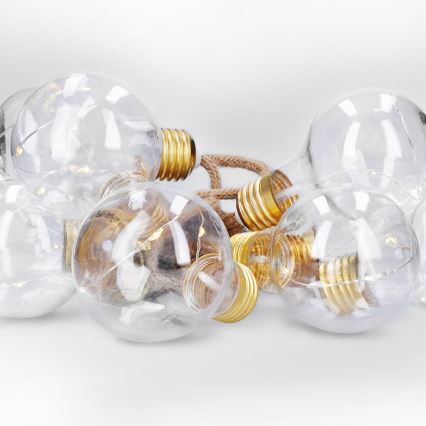 Brilagi - LED-dekorationsslinga 10xLED/3xAA 1,8m varmvitt