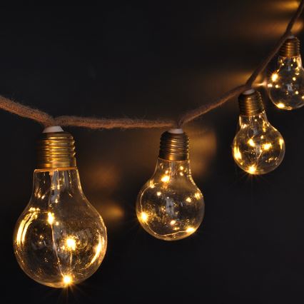 BRILAGI - LED Dekorativ ljusslinga 10xLED/3xAA 1,8m varm vit