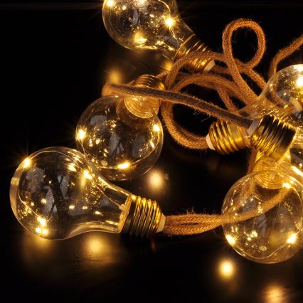 BRILAGI - LED Dekorativ ljusslinga 10xLED/3xAA 1,8m varm vit