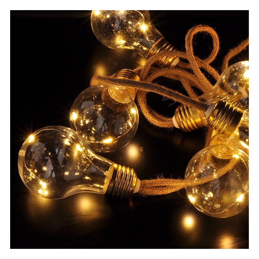 BRILAGI - LED Dekorativ ljusslinga 10xLED/3xAA 1,8m varm vit