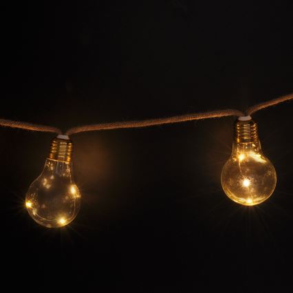 BRILAGI - LED Dekorativ ljusslinga 10xLED/3xAA 1,8m varm vit