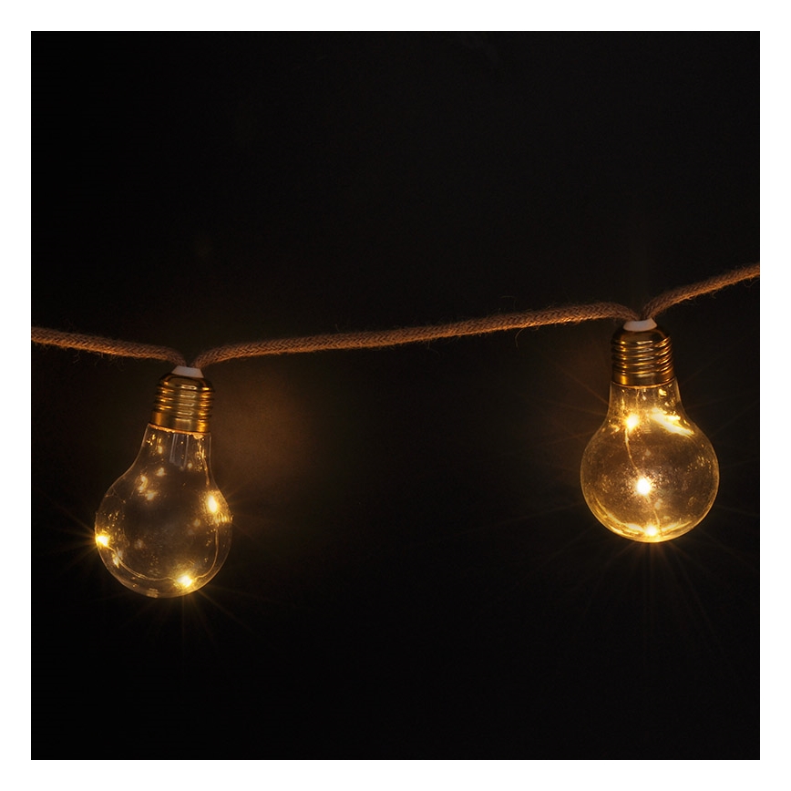 BRILAGI - LED Dekorativ ljusslinga 10xLED/3xAA 1,8m varm vit