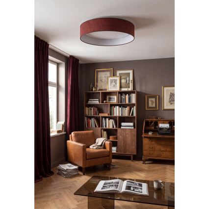 BRILAGI - LED dimbar taklampa VELVET SMARTIX STARS LED/24 W/230 V 3000-6000 K Ø 45 cm vinröd Wi-Fi Tuya Beacon + fjärrkontroll