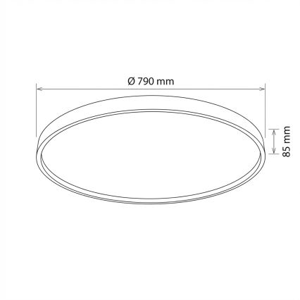 BRILAGI - LED-dimbar taklampa ALSON LED/72W/230V 3000-6500K ek Ø 78 cm + fjärrkontroll