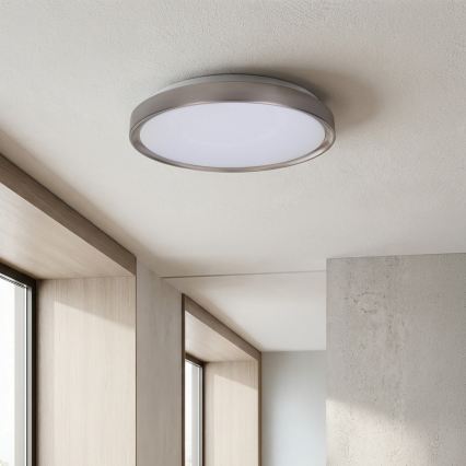 Brilagi - Dimbar LED-taklampa FANCIA LED/48W/230V 3000-6500K Ø 39 cm silverfärgad + fjärrkontroll