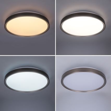 Brilagi - Dimbar LED-taklampa FANCIA LED/48W/230V 3000-6500K Ø 39 cm silverfärgad + fjärrkontroll
