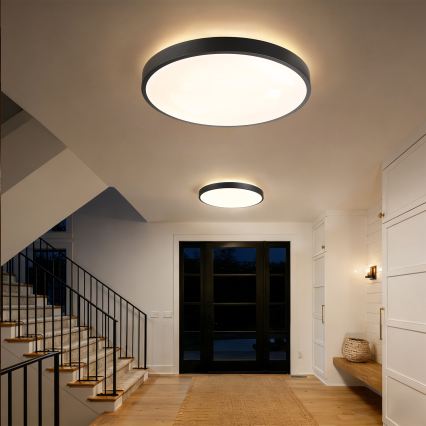 Brilagi - Dimbart LED-taklampa GLASS POOL DOUBLE LED/80W/230V 3000-6000K 60 cm svart + fjärrkontroll