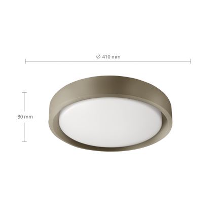 Brilagi - Dimbar taklampa MATTEO LED/48W/230V 3000–6500K Ø 41 cm taupe + fjärrkontroll