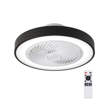 Brilagi - LED Dimmbar taklampa med fläkt LED/30W/230V 3000-6500K pr. 50 cm svart + fjärrkontroll