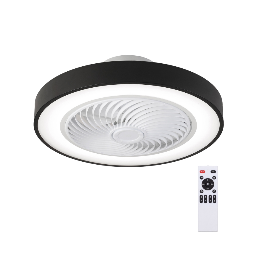 Brilagi - LED Dimmbar taklampa med fläkt LED/30W/230V 3000-6500K pr. 50 cm svart + fjärrkontroll