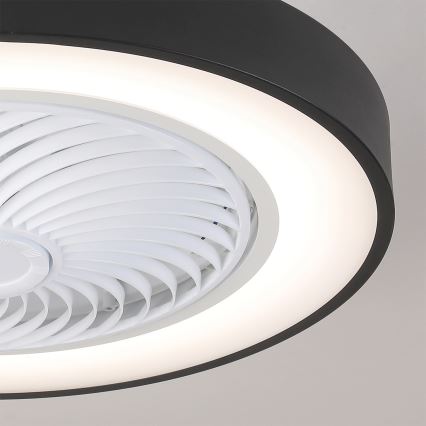 Brilagi - LED Dimmbar taklampa med fläkt LED/30W/230V 3000-6500K pr. 50 cm svart + fjärrkontroll