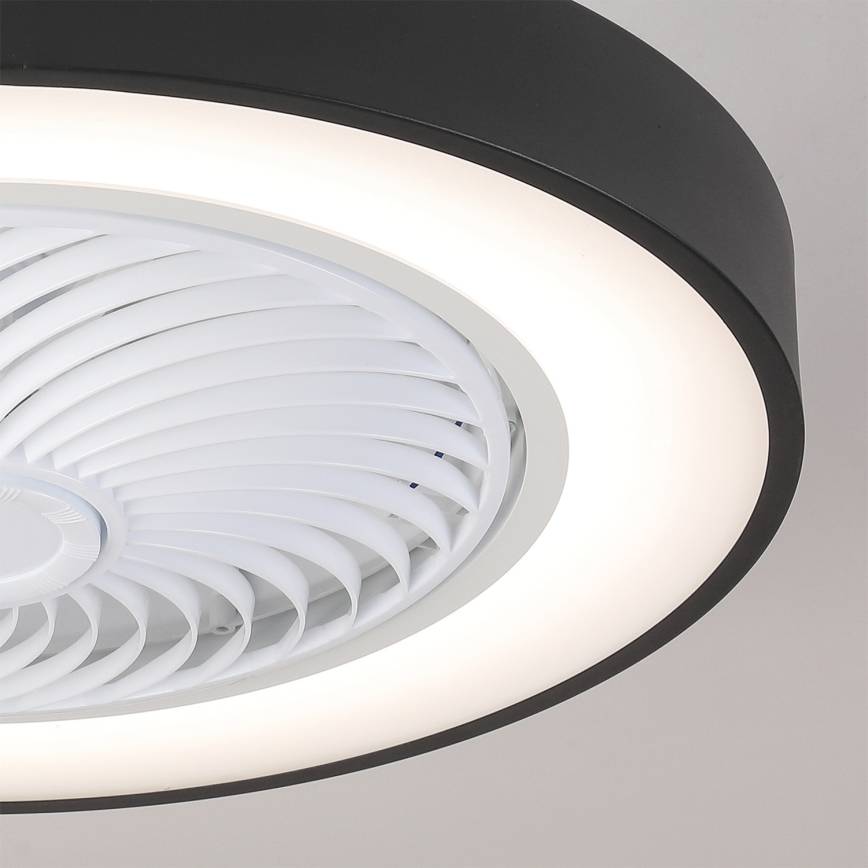 Brilagi - LED Dimmbar taklampa med fläkt LED/30W/230V 3000-6500K pr. 50 cm svart + fjärrkontroll