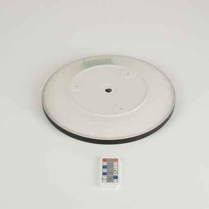 Brilagi - LED dimbar armatur med rörelse- och skymningssensor ULTRA SLIM LED/18W/230V Ø 30 cm + fjärrkontroll