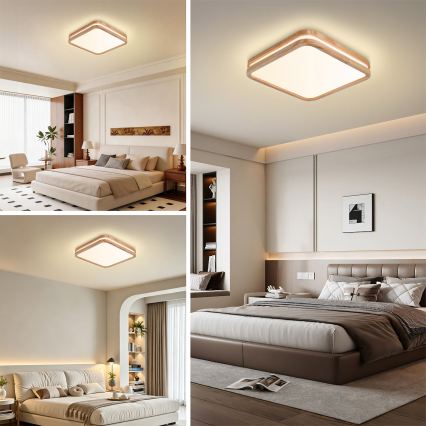 BRILAGI - Dimbart LED-takarmatur MOLINA SQUARE LED/48W/230V 3000-6000K ek 40x40 cm + fjärrkontroll