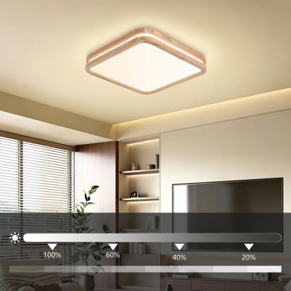 BRILAGI - Dimbart LED-takarmatur MOLINA SQUARE LED/48W/230V 3000-6000K ek 40x40 cm + fjärrkontroll