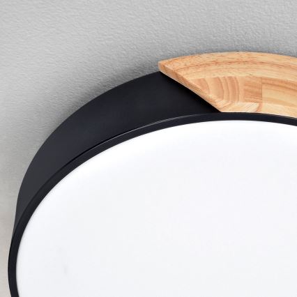 Brilagi - Dimmbar LED taklampa PILANA LED/60W/230V 3000–6500 K ek/svart Ø 58,5 cm + fjärrkontroll