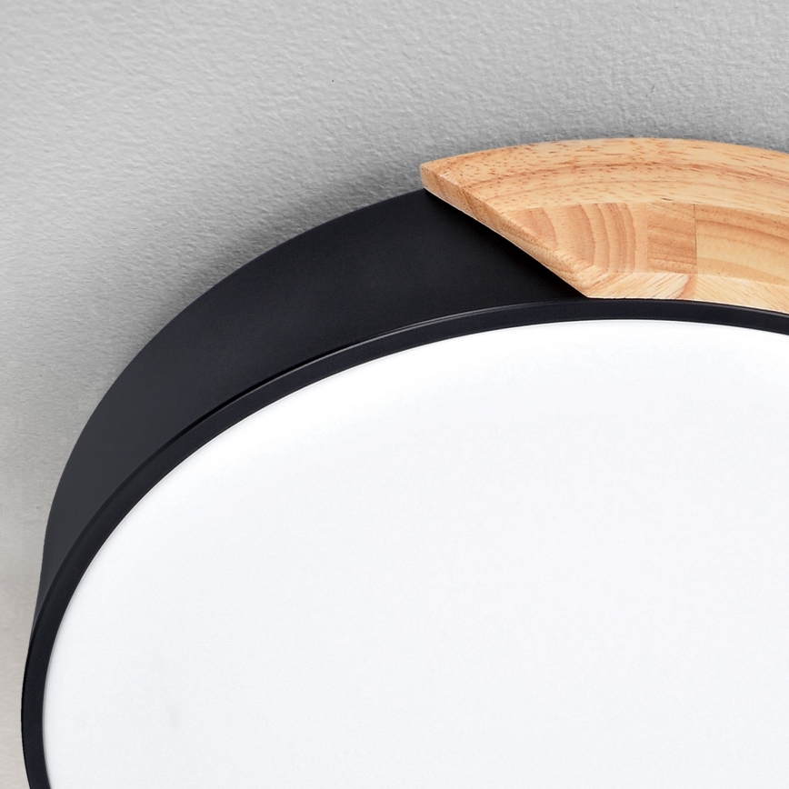 Brilagi - Dimmbar LED taklampa PILANA LED/60W/230V 3000–6500 K ek/svart Ø 58,5 cm + fjärrkontroll