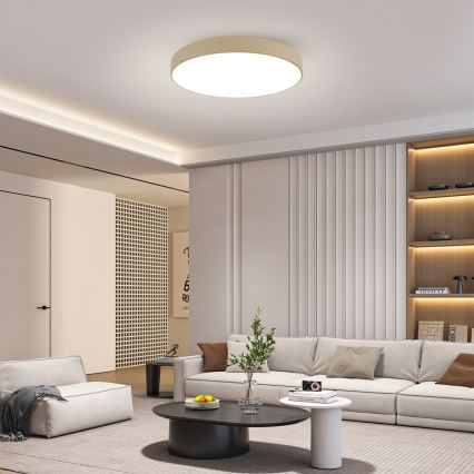 Brilagi - Dimbart LED-takarmatur POOL SMART LED/100W/230V 3000-6000K 80 cm beige Wi-Fi Tuya + fjärrkontroll