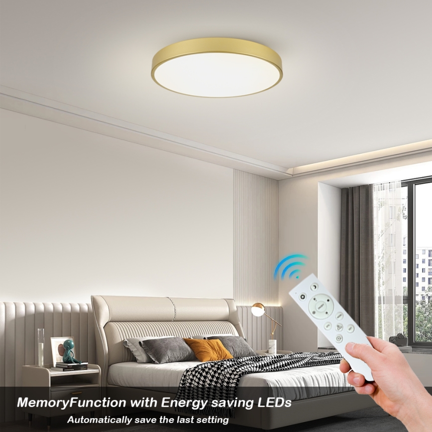 Brilagi - Dimmbar LED-takarmatur POOL SMART LED/100W/230V 3000–6000K 80 cm guld Wi-Fi Tuya + fjärrkontroll