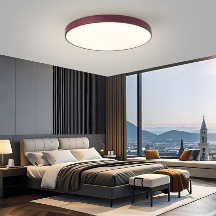 Brilagi - LED-dimbart armatur POOL SMART LED/100W/230V Ø 80 cm Wi-Fi Tuya + fjärrkontroll bordeaux