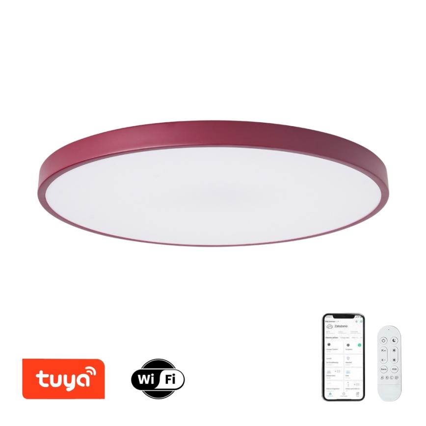 Brilagi - LED-dimbart armatur POOL SMART LED/100W/230V Ø 80 cm Wi-Fi Tuya + fjärrkontroll bordeaux