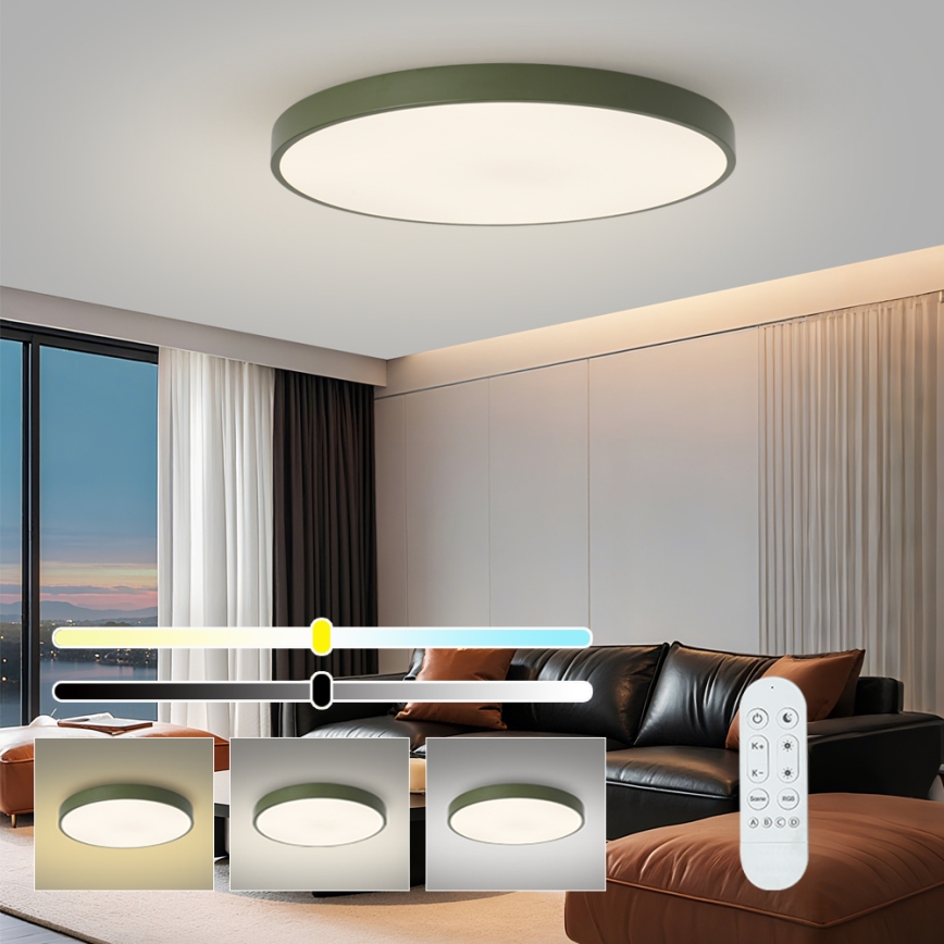 Brilagi - Dimbart LED-armatur POOL SMART LED/100W/230V Ø 80 cm 3000-6000K Wi-Fi Tuya + fjärrkontroll grön