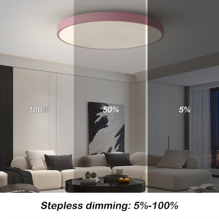 Brilagi - Dimmbar LED-armatur POOL SMART LED/100W/230V Ø 80 cm 3000–6000K Wi-Fi Tuya + fjärrkontroll rosa