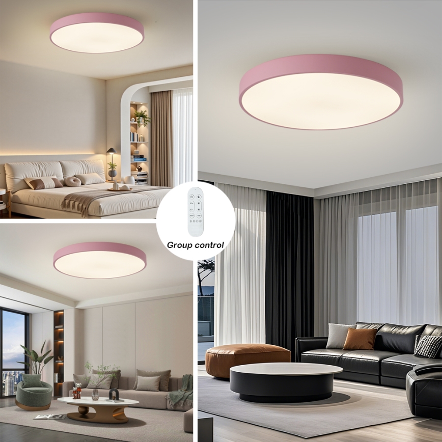 Brilagi - Dimmbar LED-armatur POOL SMART LED/100W/230V Ø 80 cm 3000–6000K Wi-Fi Tuya + fjärrkontroll rosa