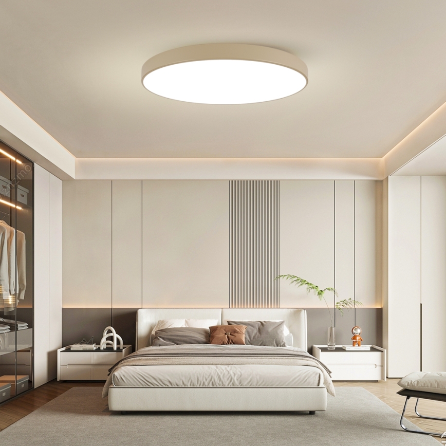 Brilagi - Dimbar LED-taklampa POOL SMART LED/128W/230V 3000–6000K 100 cm beige Wi-Fi Tuya + fjärrkontroll