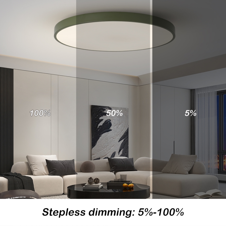 BRILAGI - Dimbart LED-armatur POOL SMART LED/128W/230V Ø 100 cm 3000–6000K Wi-Fi Tuya + fjärrkontroll grön