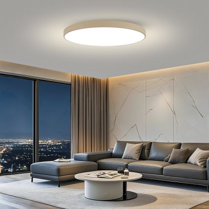 Brilagi - Dimbar LED-taklampa POOL SMART LED/180W/230V 3000-6000K 120 cm beige Wi-Fi Tuya + fjärrkontroll