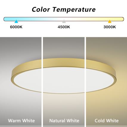 Brilagi - LED-dimbar takarmatur POOL SMART LED/180 W/230 V 3000–6000 K 120 cm guldig Wi‑Fi Tuya + fjärrkontroll