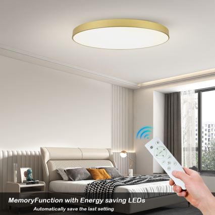 Brilagi - LED-dimbar takarmatur POOL SMART LED/180 W/230 V 3000–6000 K 120 cm guldig Wi‑Fi Tuya + fjärrkontroll