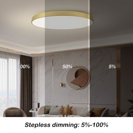 Brilagi - LED-dimbar takarmatur POOL SMART LED/180 W/230 V 3000–6000 K 120 cm guldig Wi‑Fi Tuya + fjärrkontroll