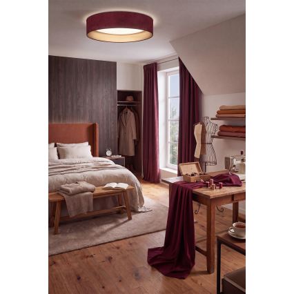 BRILAGI - LED dimbar taklampa VELVET SMARTIX STARS LED/24W/230V 3000-6000K Ø 45 cm vinröd/guld Wi-Fi Tuya Beacon + fjärrkontroll