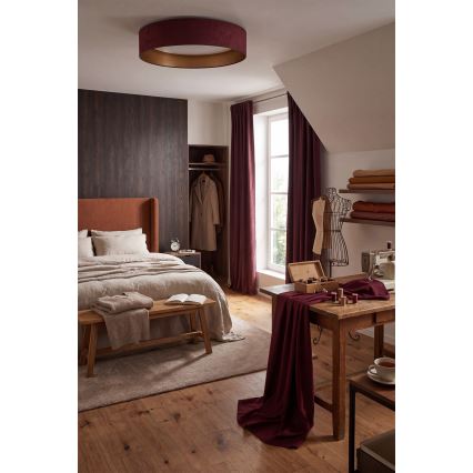 BRILAGI - LED dimbar taklampa VELVET SMARTIX STARS LED/24W/230V 3000-6000K Ø 45 cm vinröd/guld Wi-Fi Tuya Beacon + fjärrkontroll