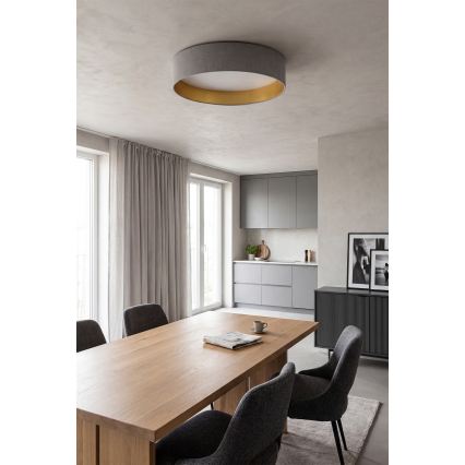 BRILAGI - Dimbart LED-takarmatur VELVET SMARTIX STARS LED/24W/230V 3000–6000K Ø 45 cm grå/guld Wi‑Fi Tuya Beacon + fjärrkontroll