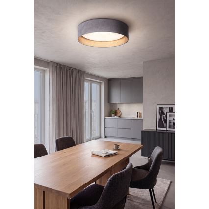 BRILAGI - dimbar LED-taklampa VELVET SMARTIX LED/24W/230V 3000-6000K Ø 45 cm grå/guld Wi-Fi Tuya Beacon + fjärrkontroll