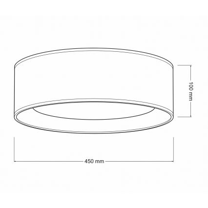 BRILAGI - dimbar LED-taklampa VELVET SMARTIX LED/24W/230V 3000-6000K Ø 45 cm grå/guld Wi-Fi Tuya Beacon + fjärrkontroll